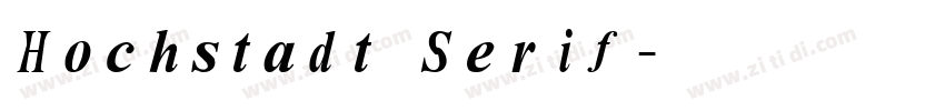Hochstadt Serif字体转换